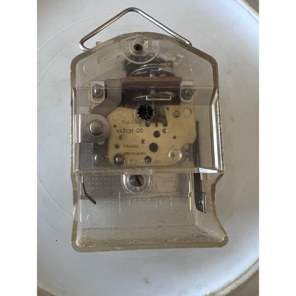 Vintage Le Trefle Limoges Porcelain Floral Wall Clock Plate C Battery Bulova 11" - Picture 8 of 9